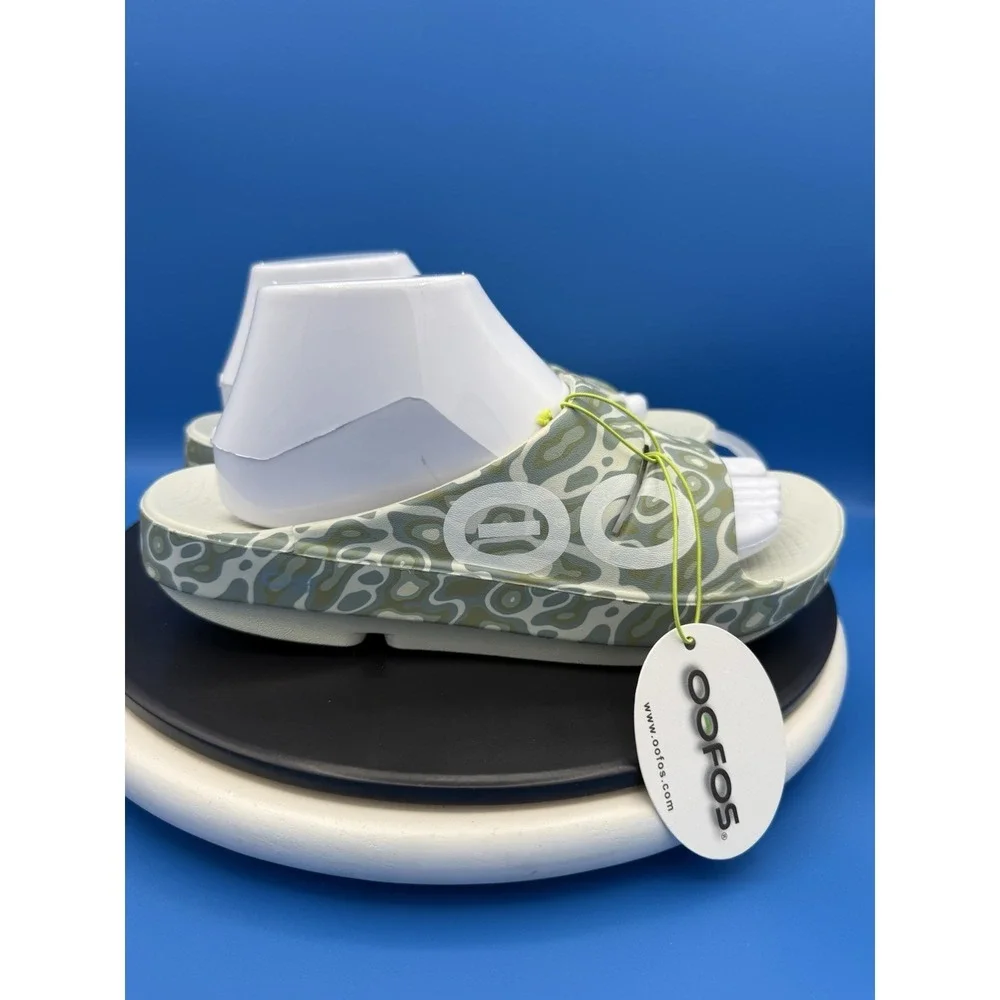 OOFOS OOahh Sport Slide Mens 9‎ Womens 11 Cosmic Water Camo Slip On Sandals NEW